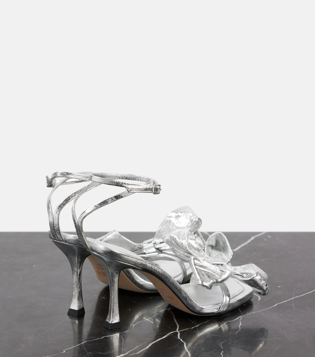 Jimmy Choo - صندل Staz 90 الجلدي الميتاليك