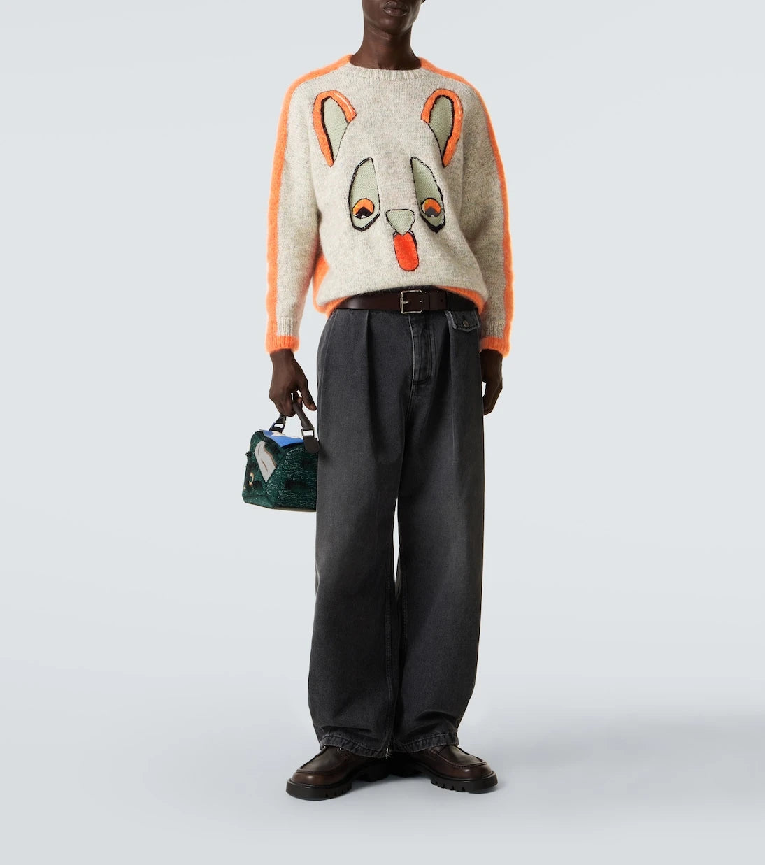 Loewe - Pleated barrel-leg jeans