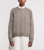 Soft Goat Beige Cashmere Boyfriend Sweater