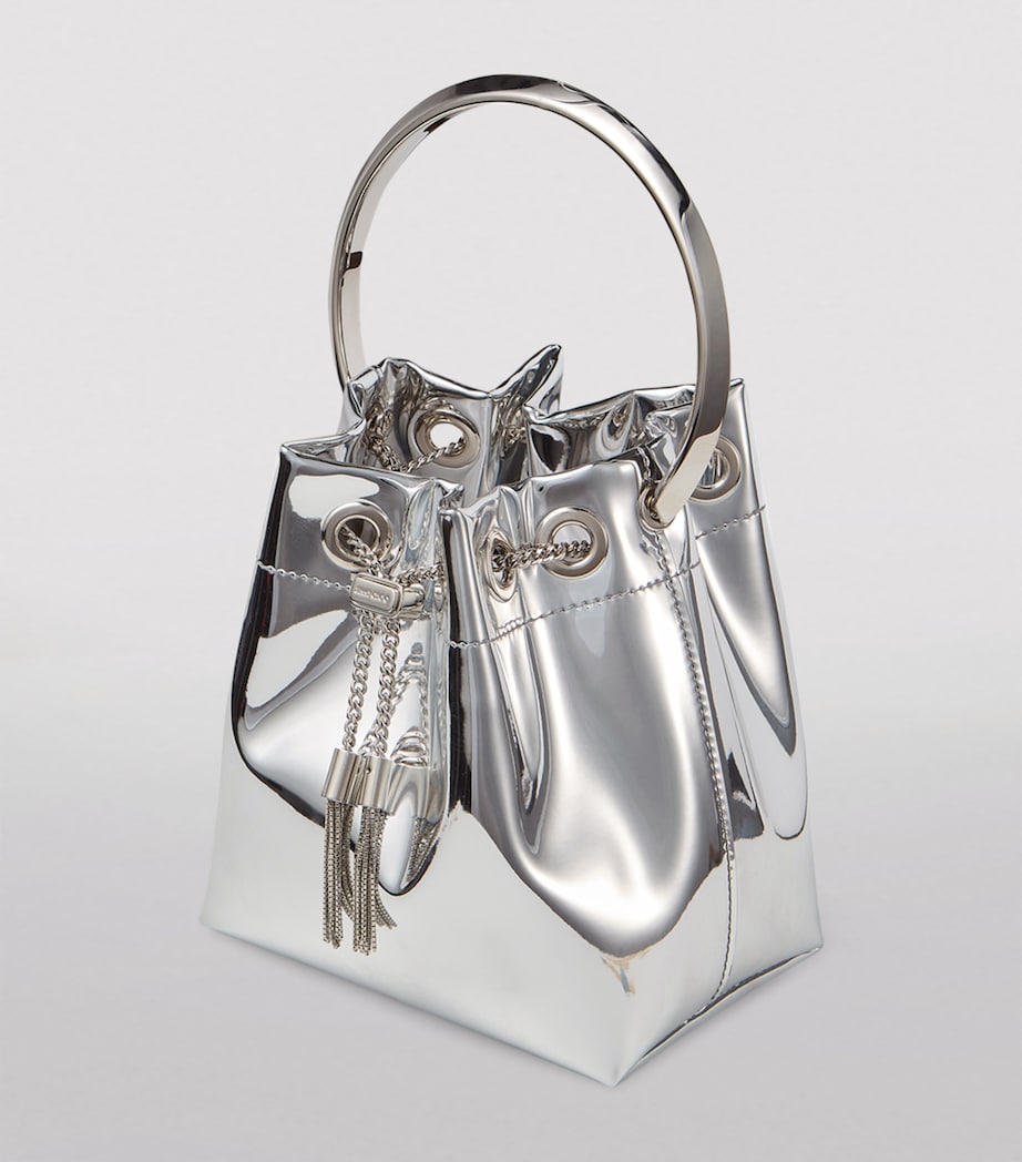 Jimmy Choo Silver Bon Bon Top-Handle Bag