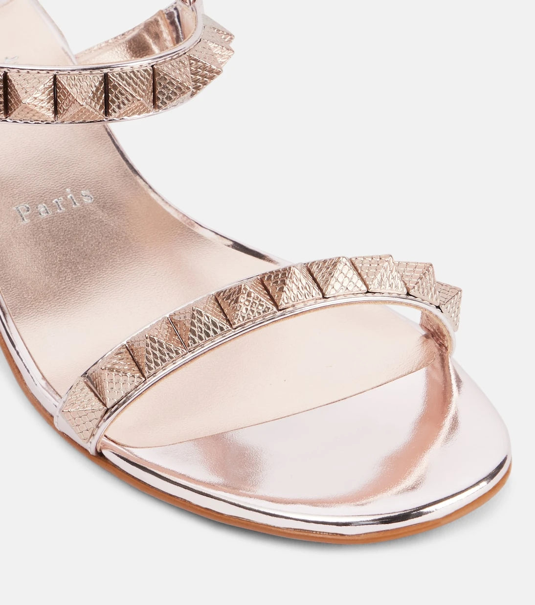 Christian Louboutin - Pyrasand 30 mirrored leather sandals