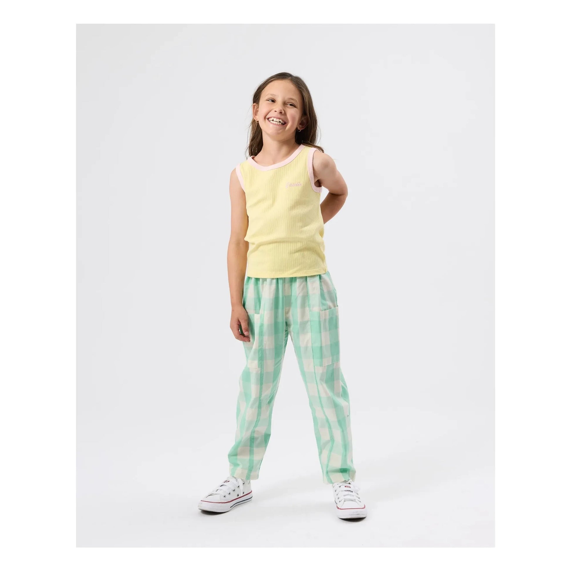 Goldie + Ace - Contrast Rib Tank Top | Yellow