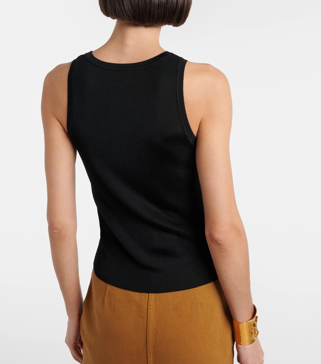 Saint Laurent - Ribbed-knit jersey tank top