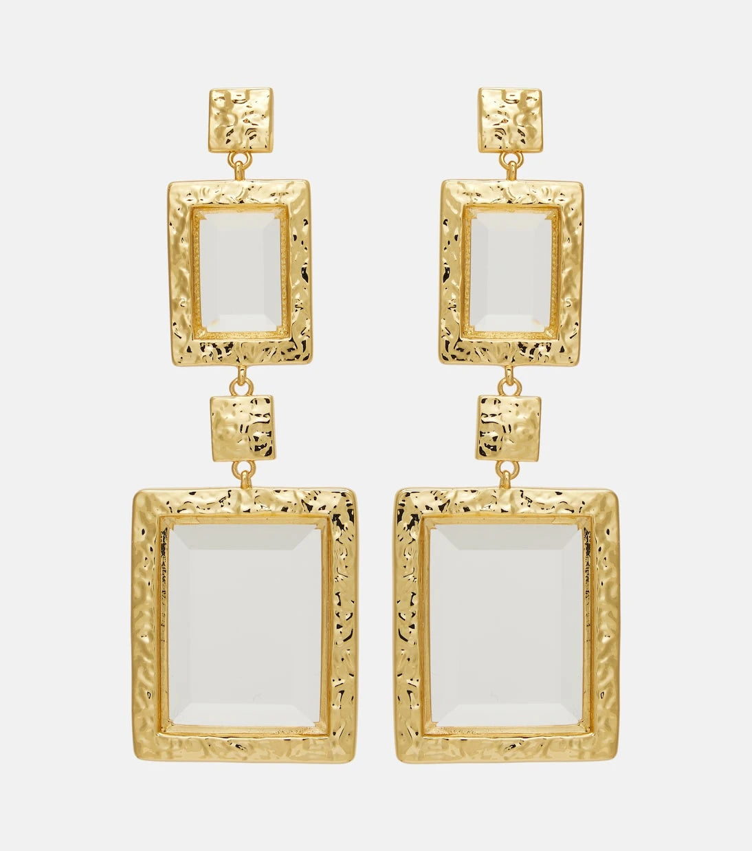 Rebecca Vallance - Embellished gold-plated drop earrings