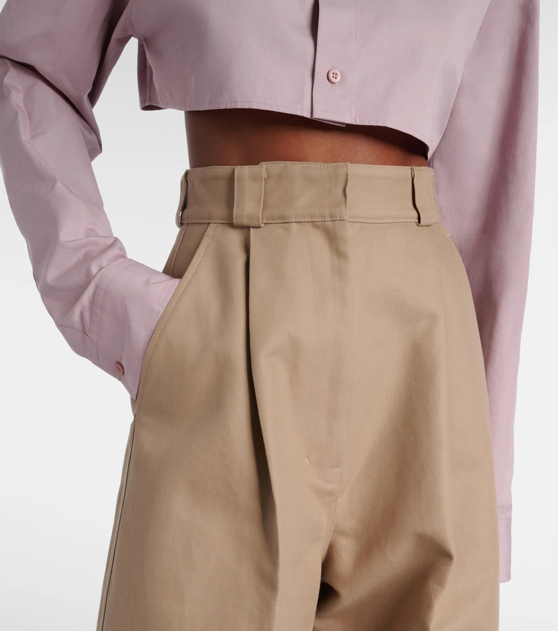 Balenciaga - Cotton gabardine wide-leg pants