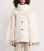 Toteme White Wool-Blend Scarf Jacket