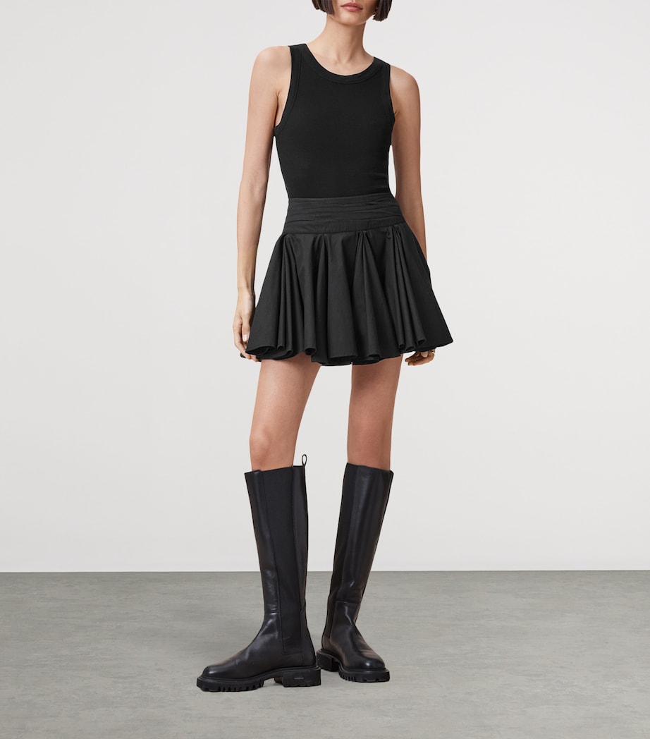 Black Tulip Mini Skirt