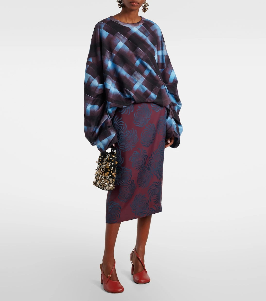 Dries Van Noten - Checked cotton sweatshirt