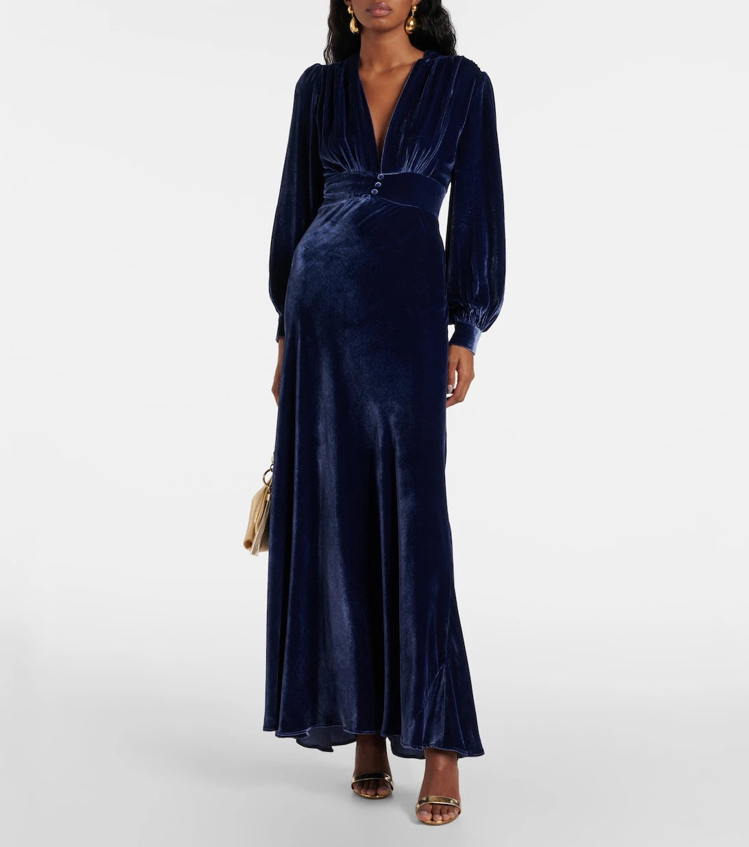 Rixo - Emery velvet maxi dress