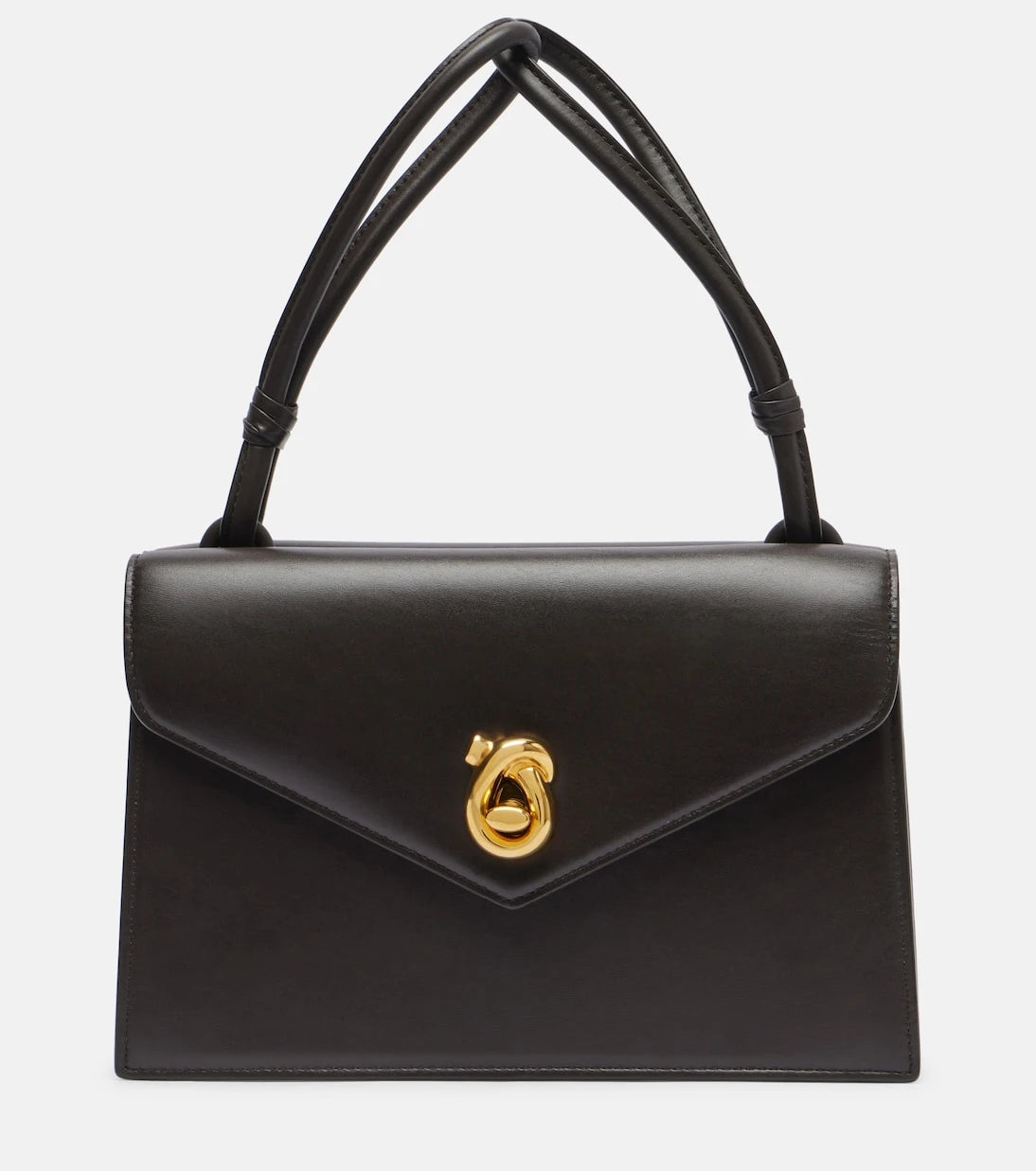 Bottega Veneta - حقيبة كروس بودي Knot Lock صغيرة من الجلد
