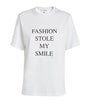 Victoria Beckham White Graphic Slogan T-Shirt