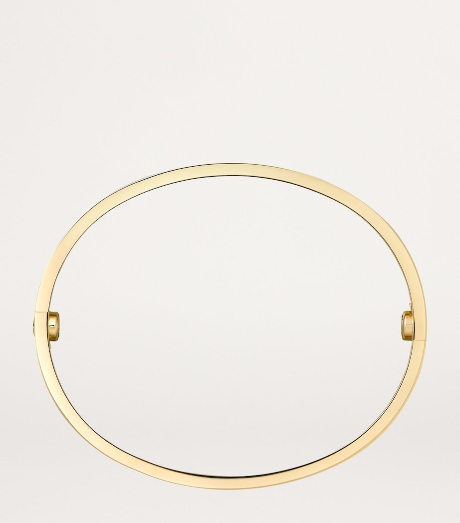 Cartier Yellow Gold and Diamond Brushed Love Bangle