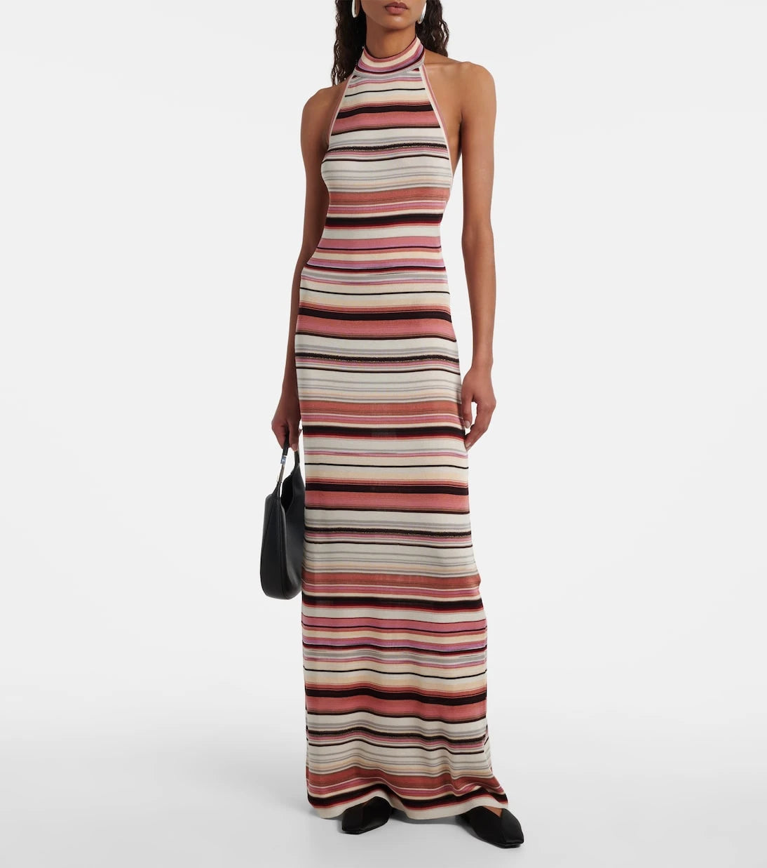 Missoni - Striped halterneck maxi dress