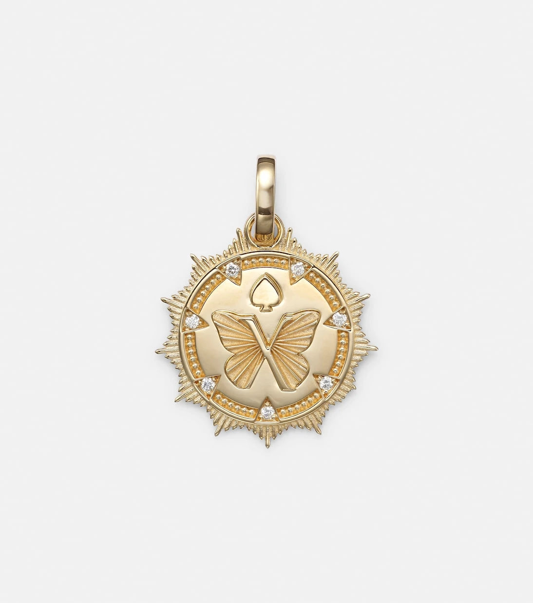 FoundRae - Reverie Medium 18kt gold pendant with diamonds