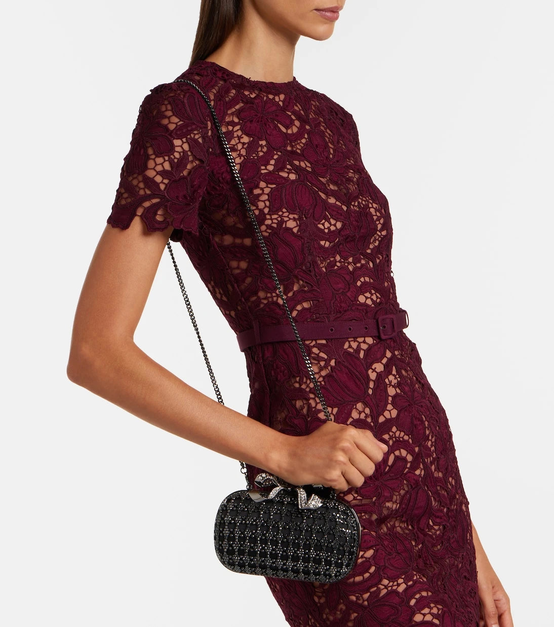 Self-Portrait - Small beaded clutch