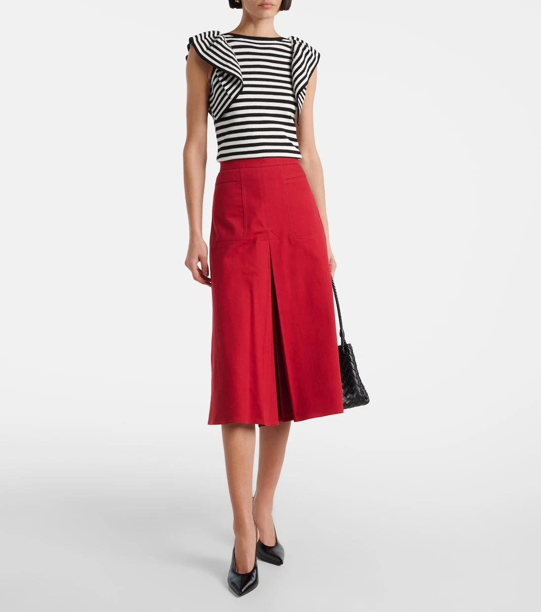 Max Mara - Vieste ruffled striped top