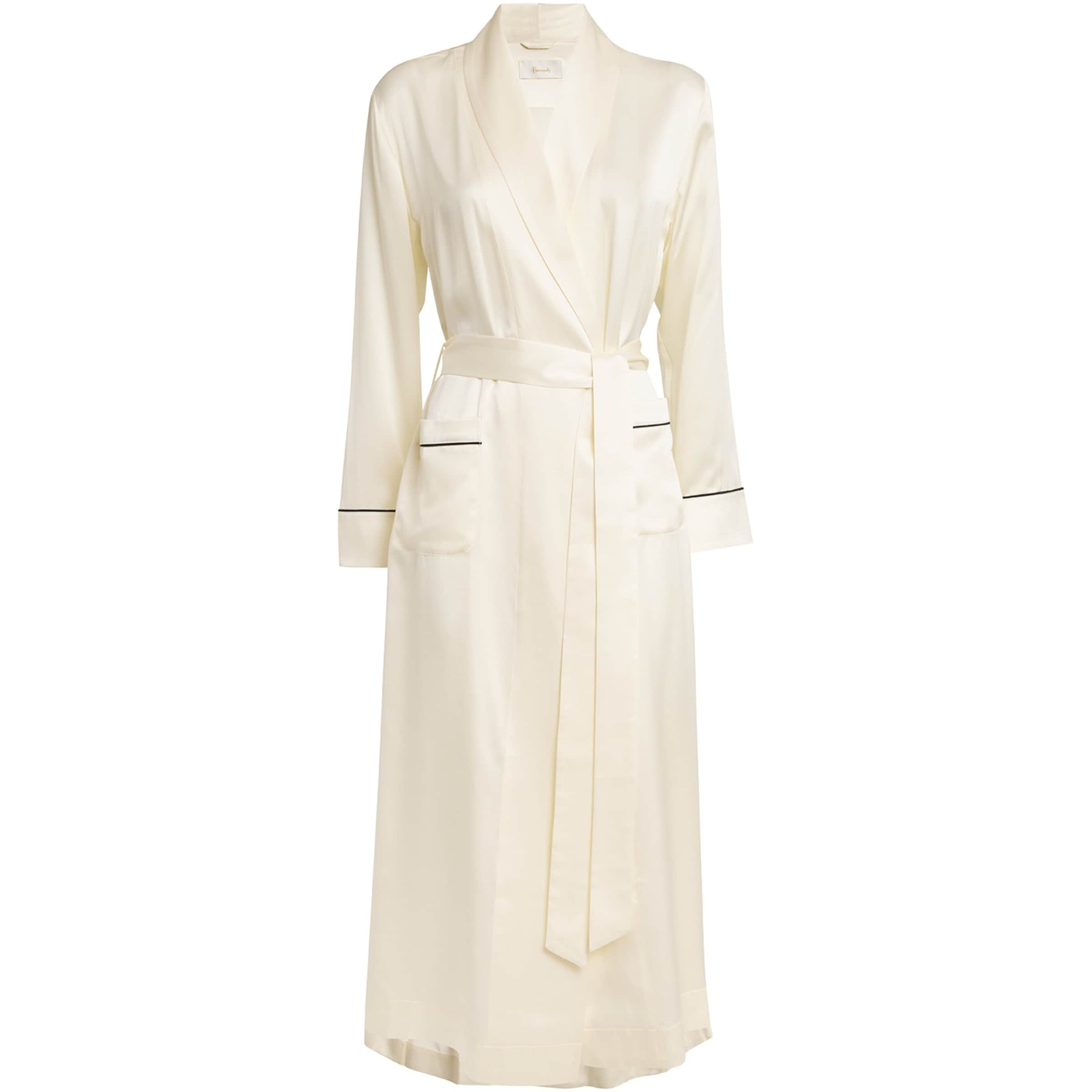 Ivory Silk Satin Robe