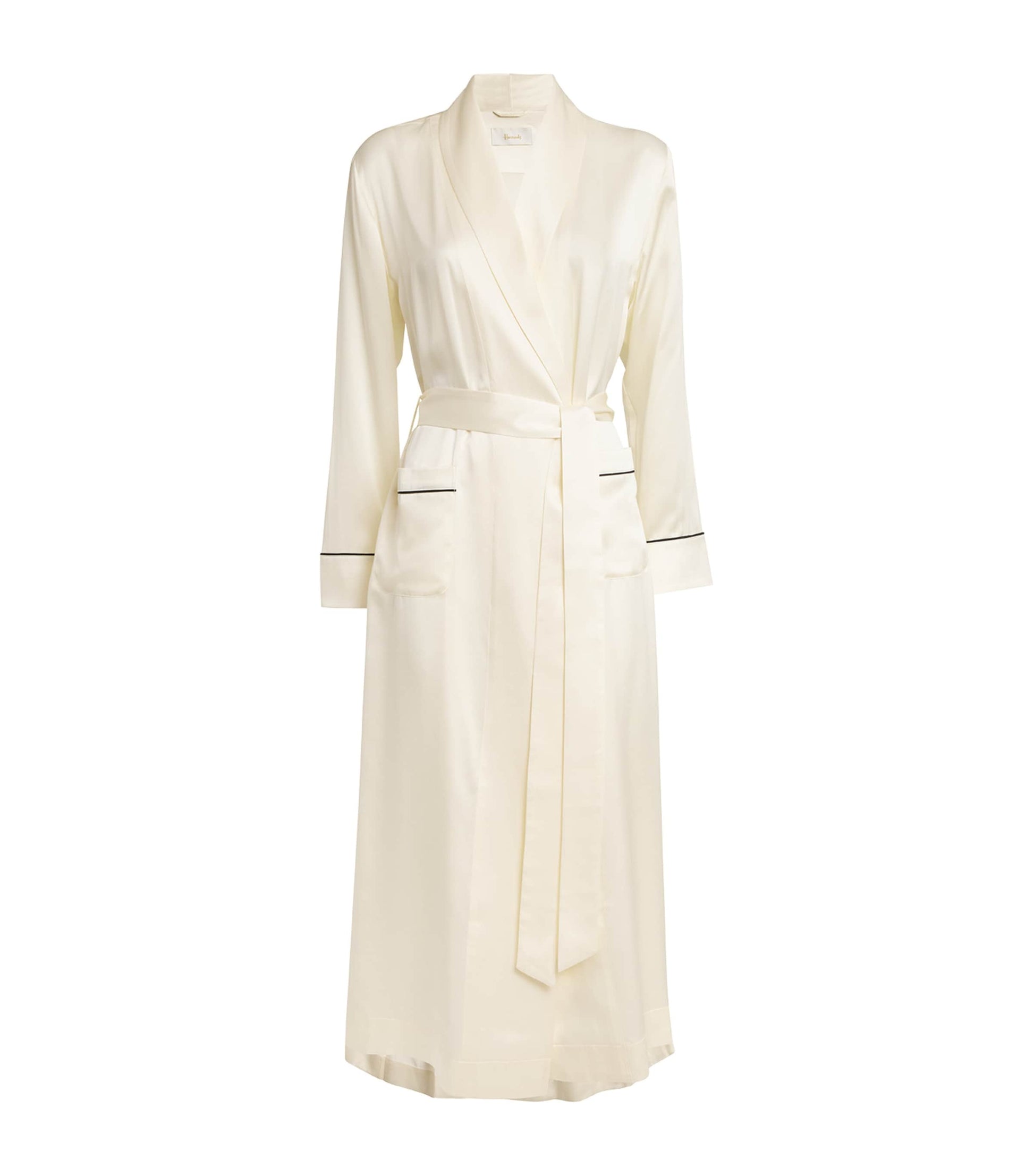 Ivory Silk Satin Robe