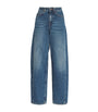 Blue Tapered Puddle Jeans