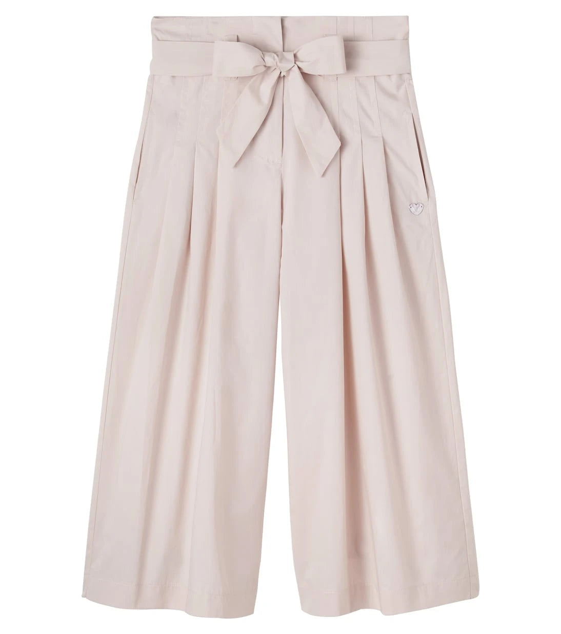 Monnalisa - Pleated belted cotton pants