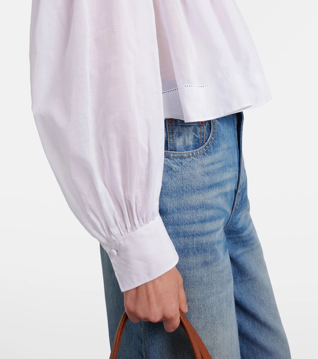 Chloé - Lace-trimmed cotton voile blouse