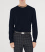 Burberry Black Wool Check-Trim Sweater