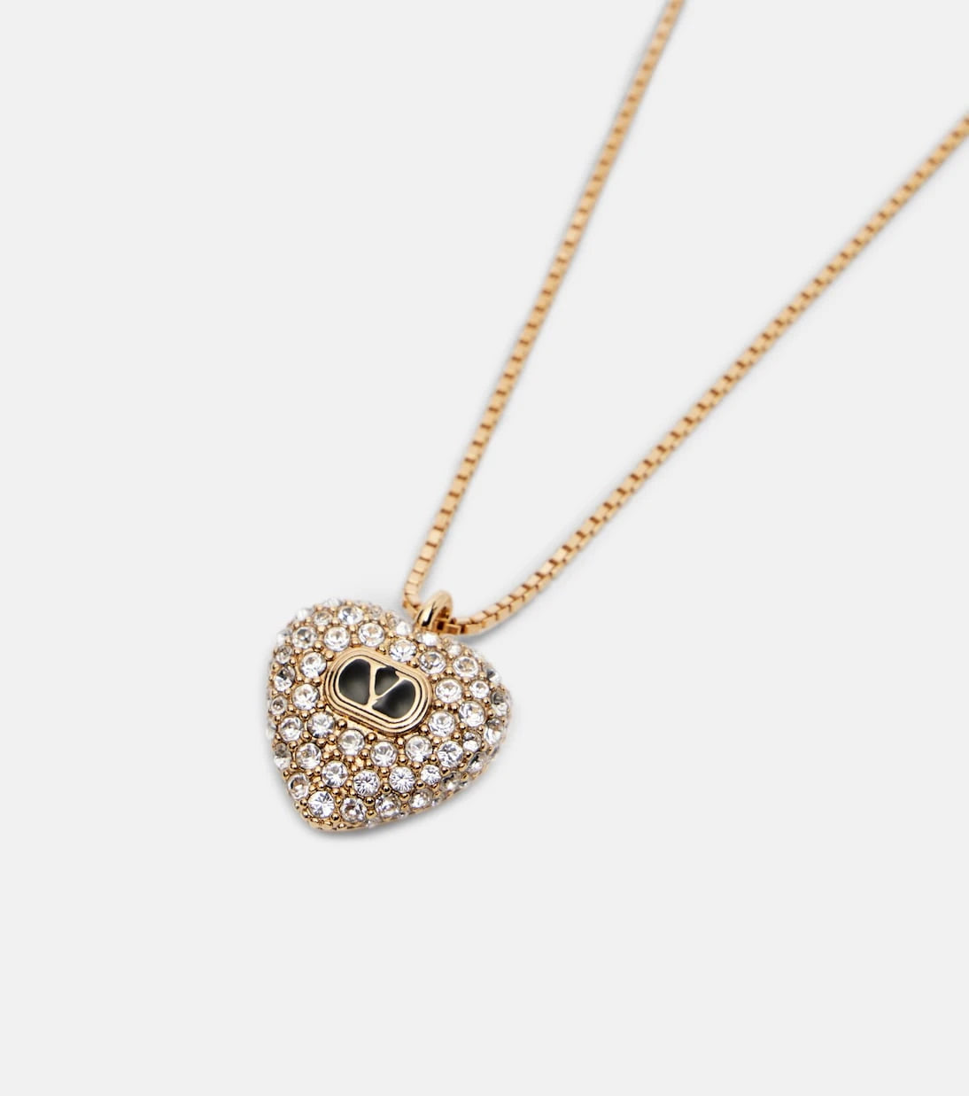 Valentino - Cœur Royal embellished pendant necklace