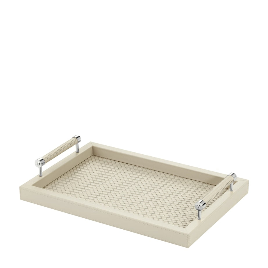 Riviere Leather Woven Diana Tray (46cm x 31cm)