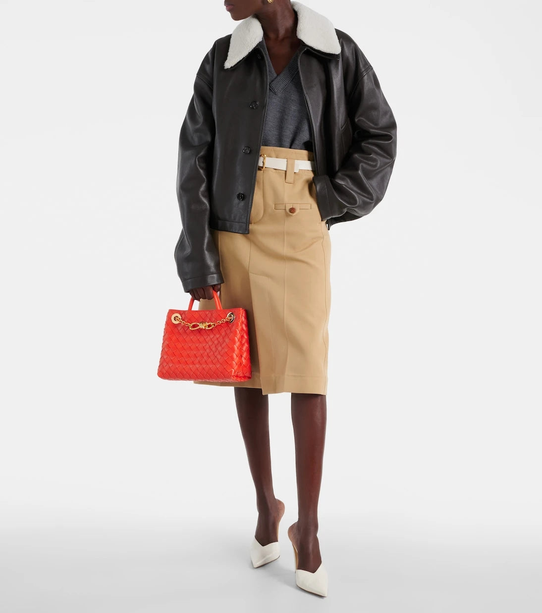 Bottega Veneta - Cotton canvas pencil skirt