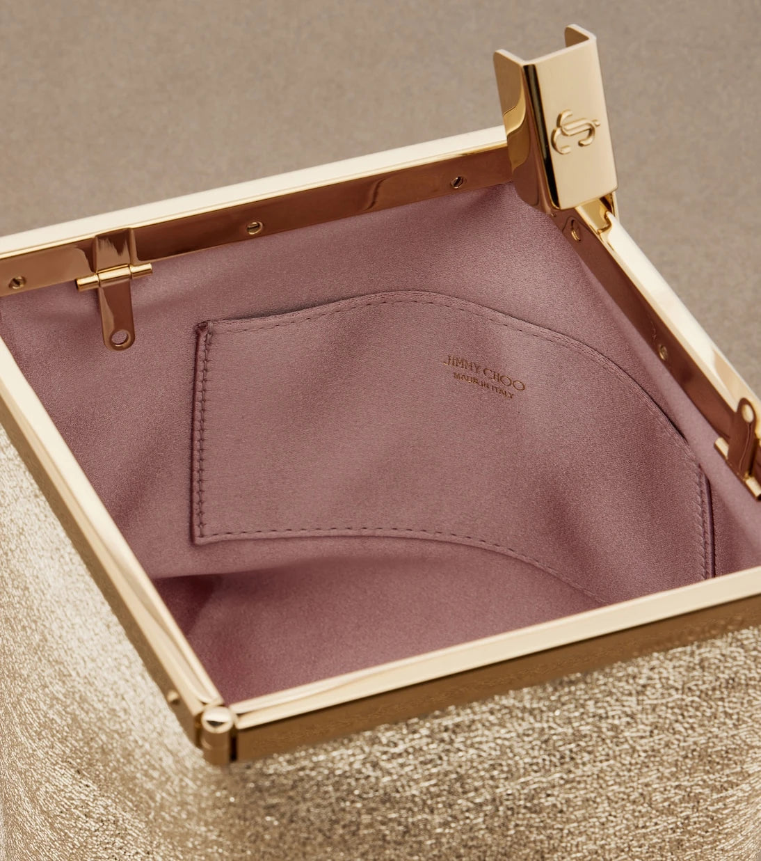 Jimmy Choo - Ganache metallic leather clutch