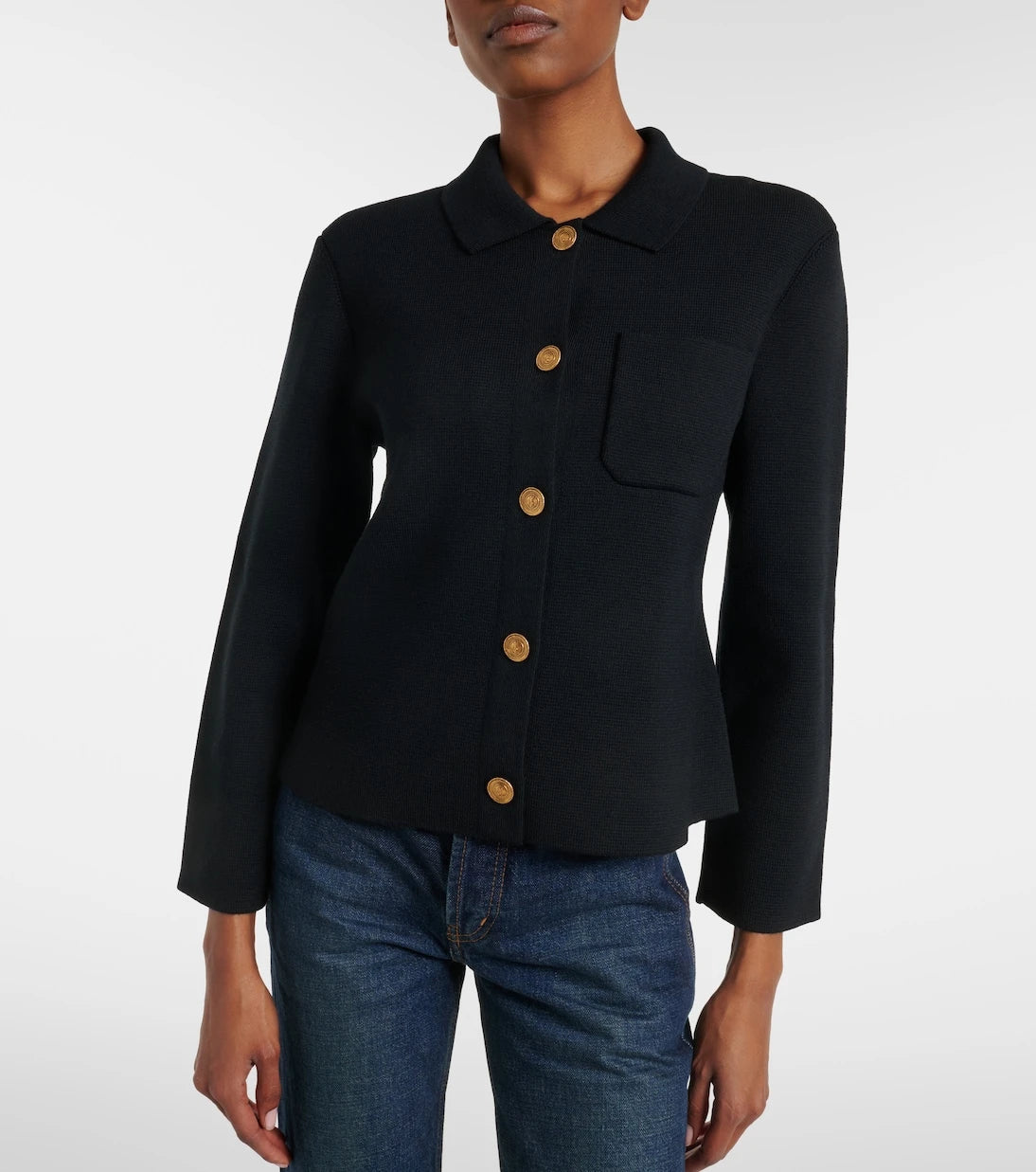 Saint Laurent - Waffle-knit wool cardigan