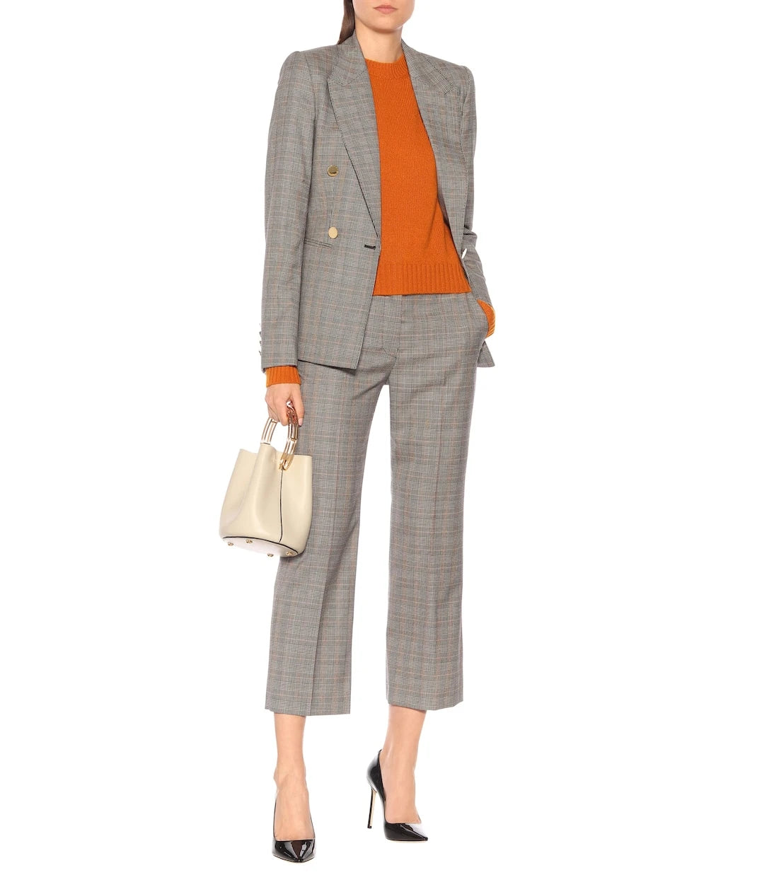 Stella McCartney - High-rise checked wool pants