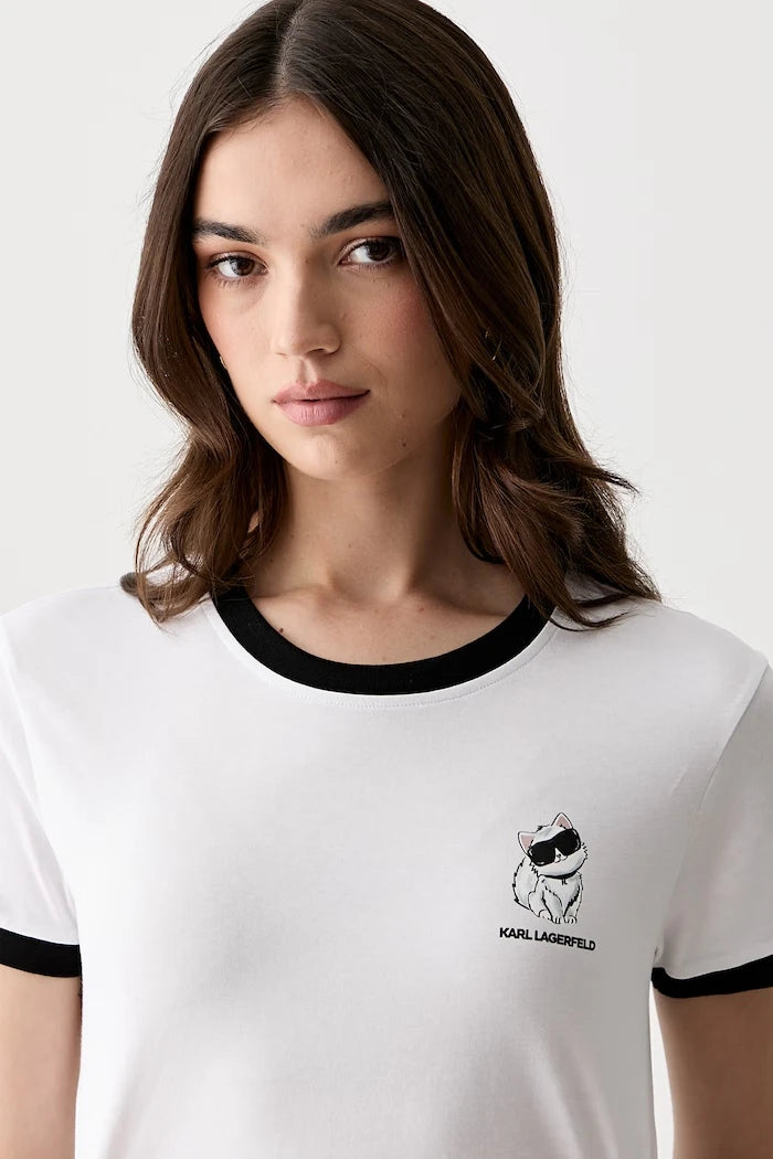 Karl Lagerfeld kadın pamuk tişört IKON