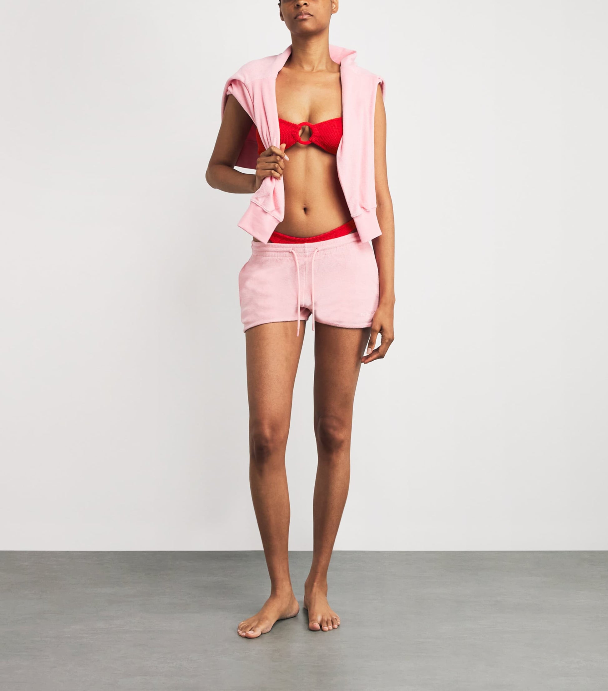 Hunza G Red Misty Tonal Hoop Bikini