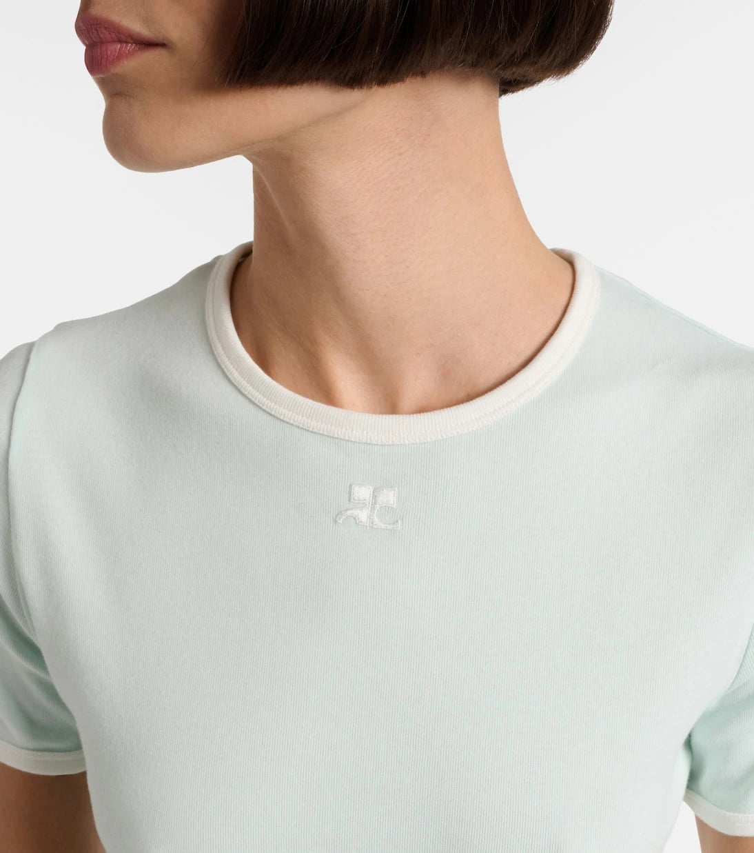 Courrèges - Signature logo cotton T-shirt