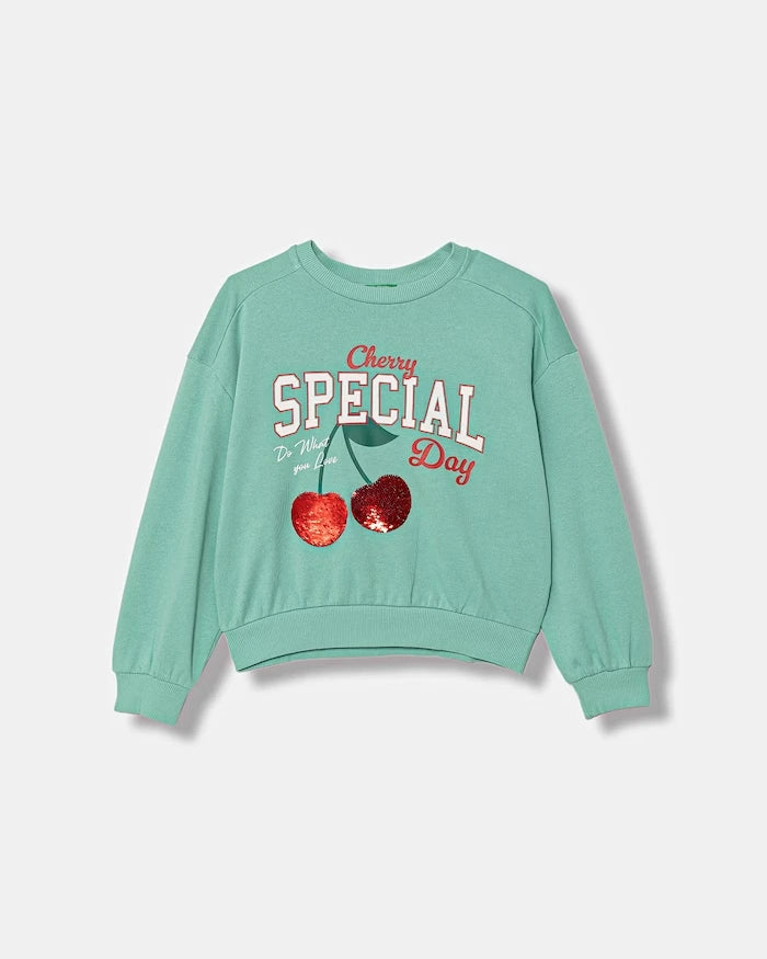 United Colors of Benetton Pamuklu Çocuk Sweatshirt