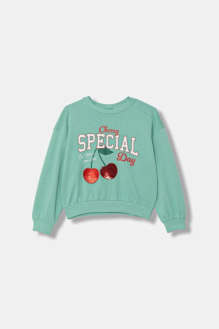 United Colors of Benetton Pamuklu Çocuk Sweatshirt