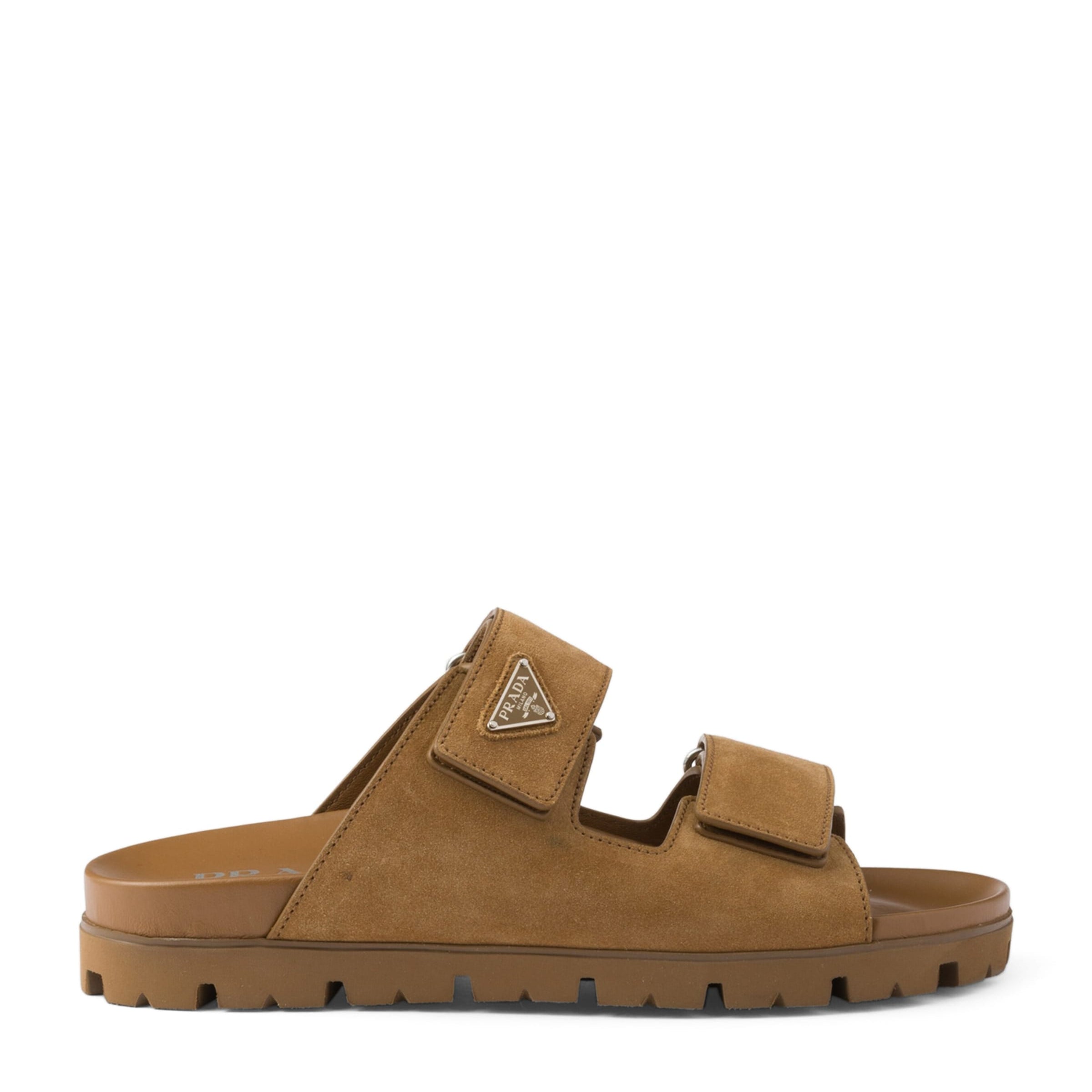 Suede Triangle Sandals