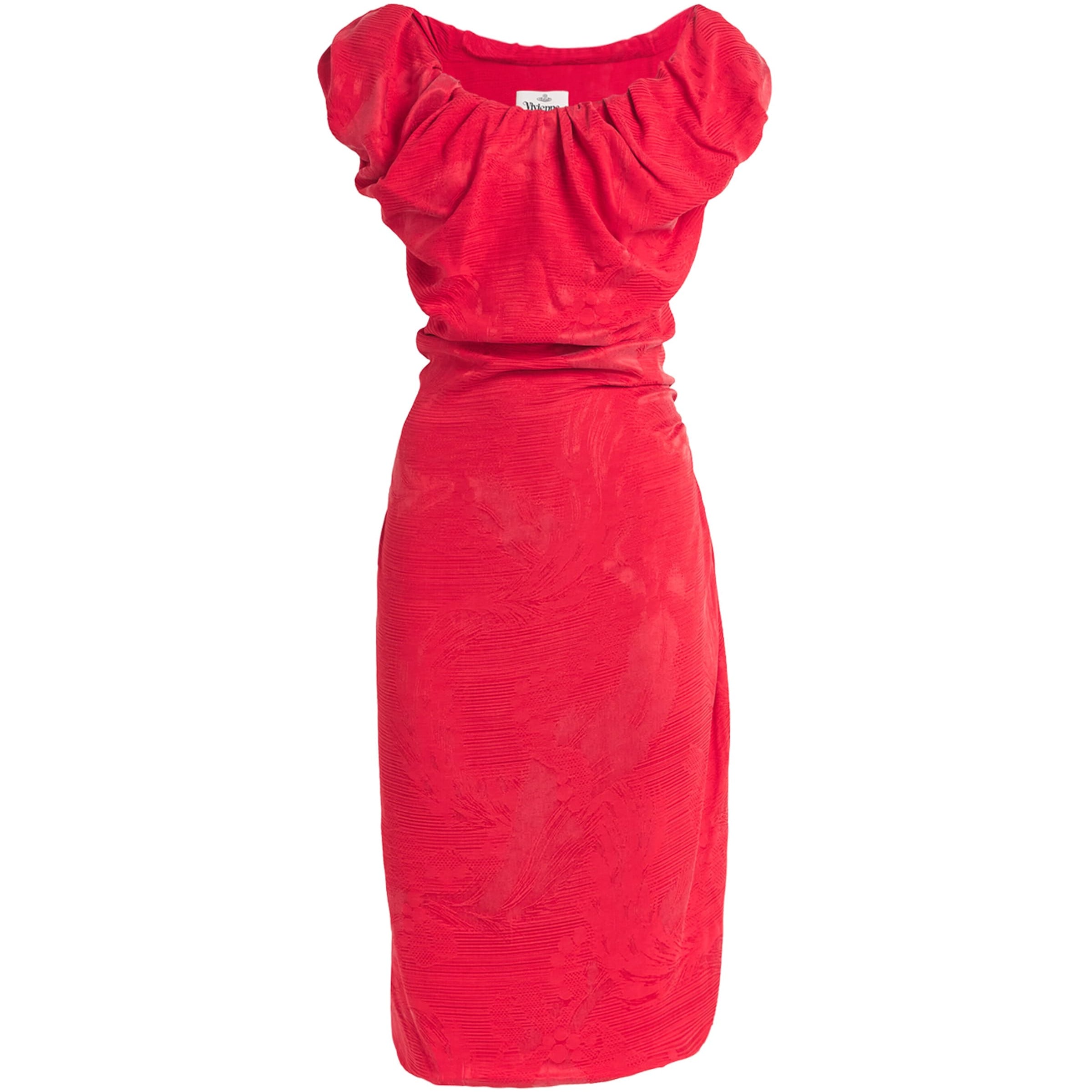 Vivienne Westwood Puff-Sleeve Ginnie Amber Midi Dress