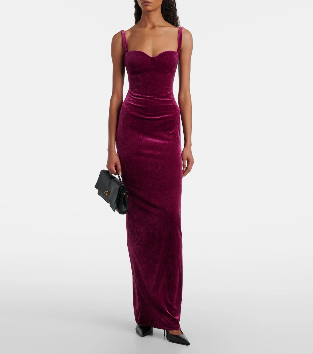 Balenciaga - Open-back velvet gown