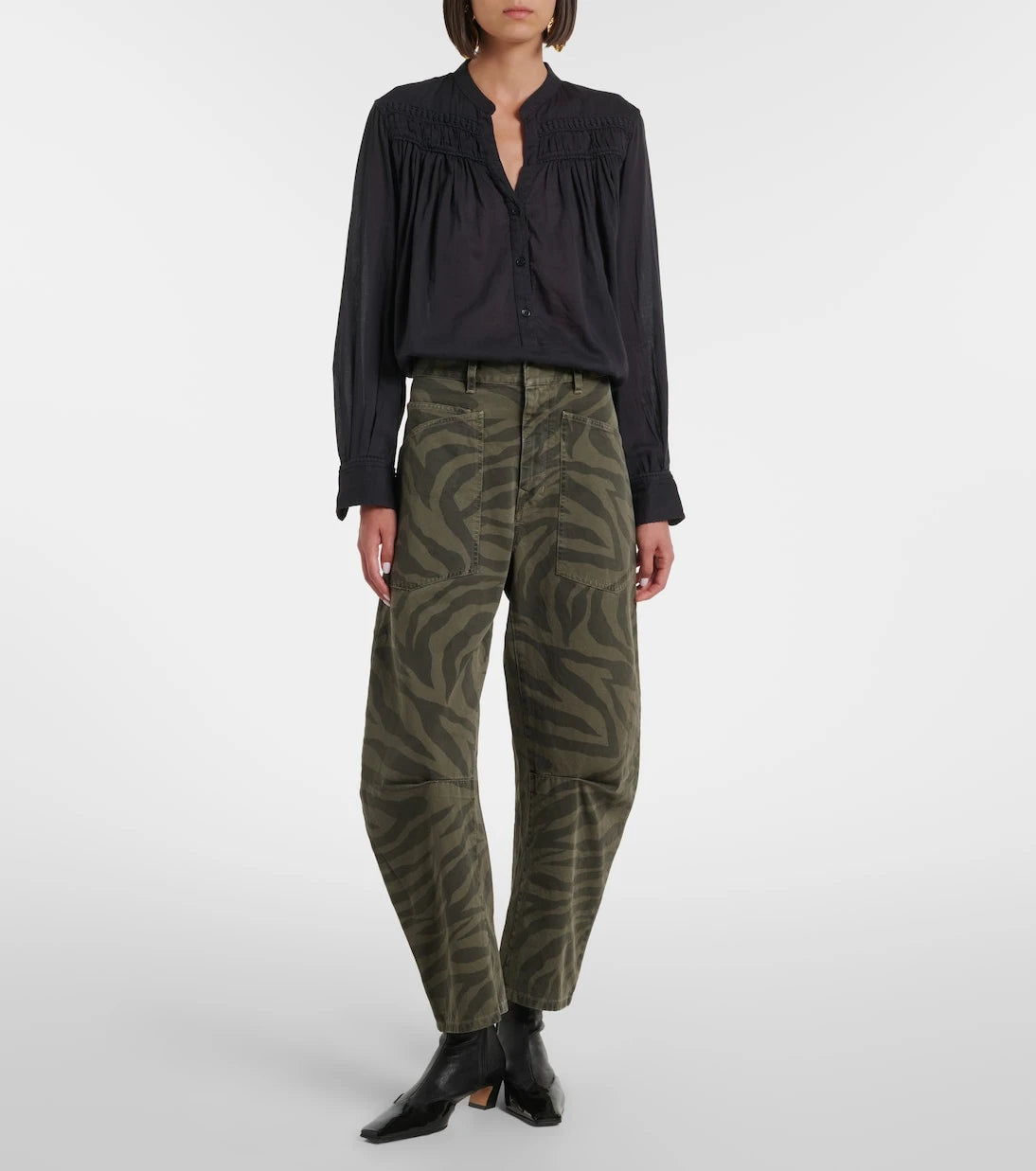 Nili Lotan - Shon cropped barrel-leg jeans