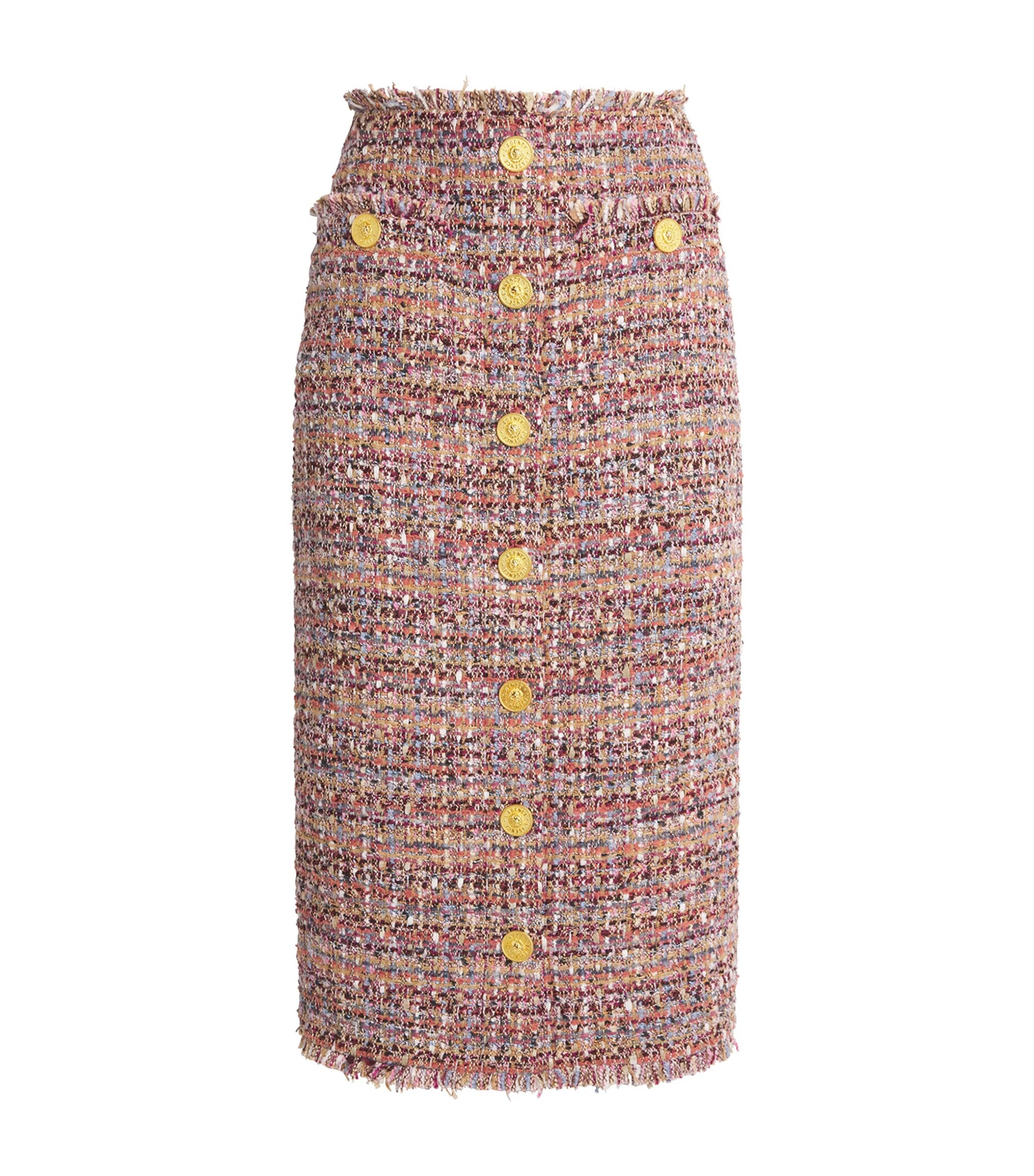 Multi Tweed Tai Midi Pencil Skirt