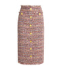 Tweed Tai Midi Pencil Skirt MAUVE/TANMULTITWEED