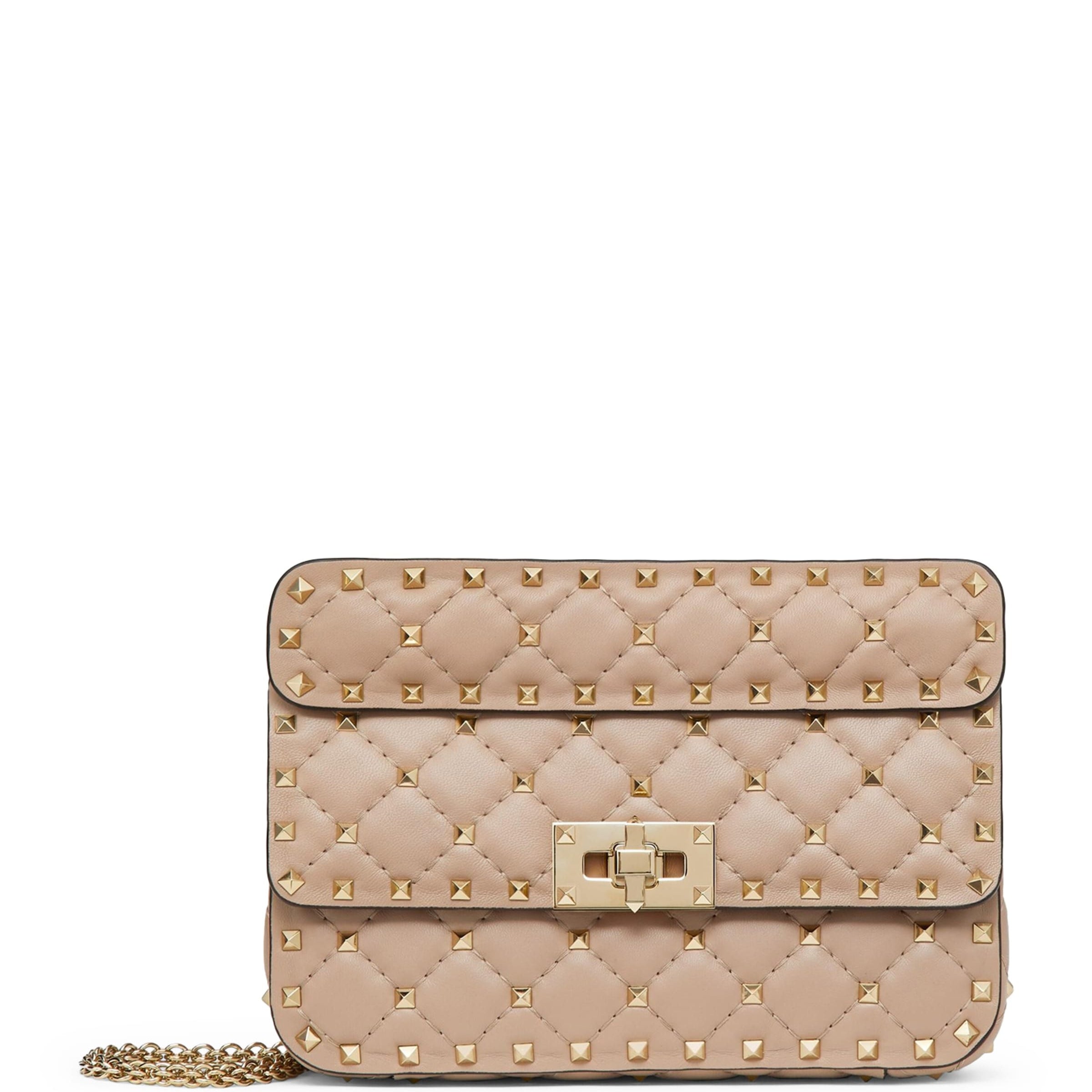 Nude Small Rockstud Spike Top-Handle Bag