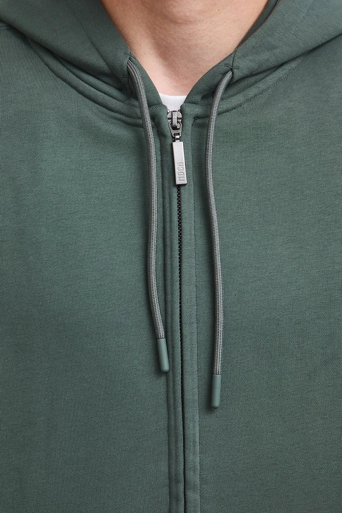 Medicine fermuarlı ve kapüşonlu erkek pamuklu sweatshirt