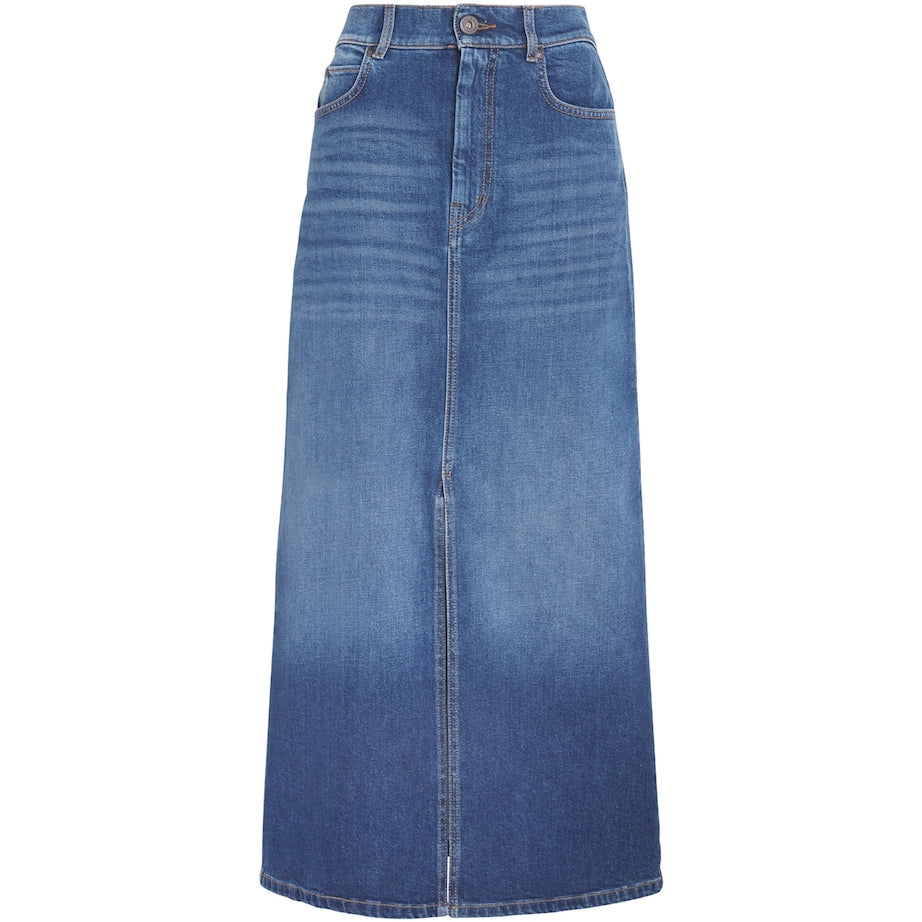 Weekend Max Mara Blue Denim Maxi Skirt
