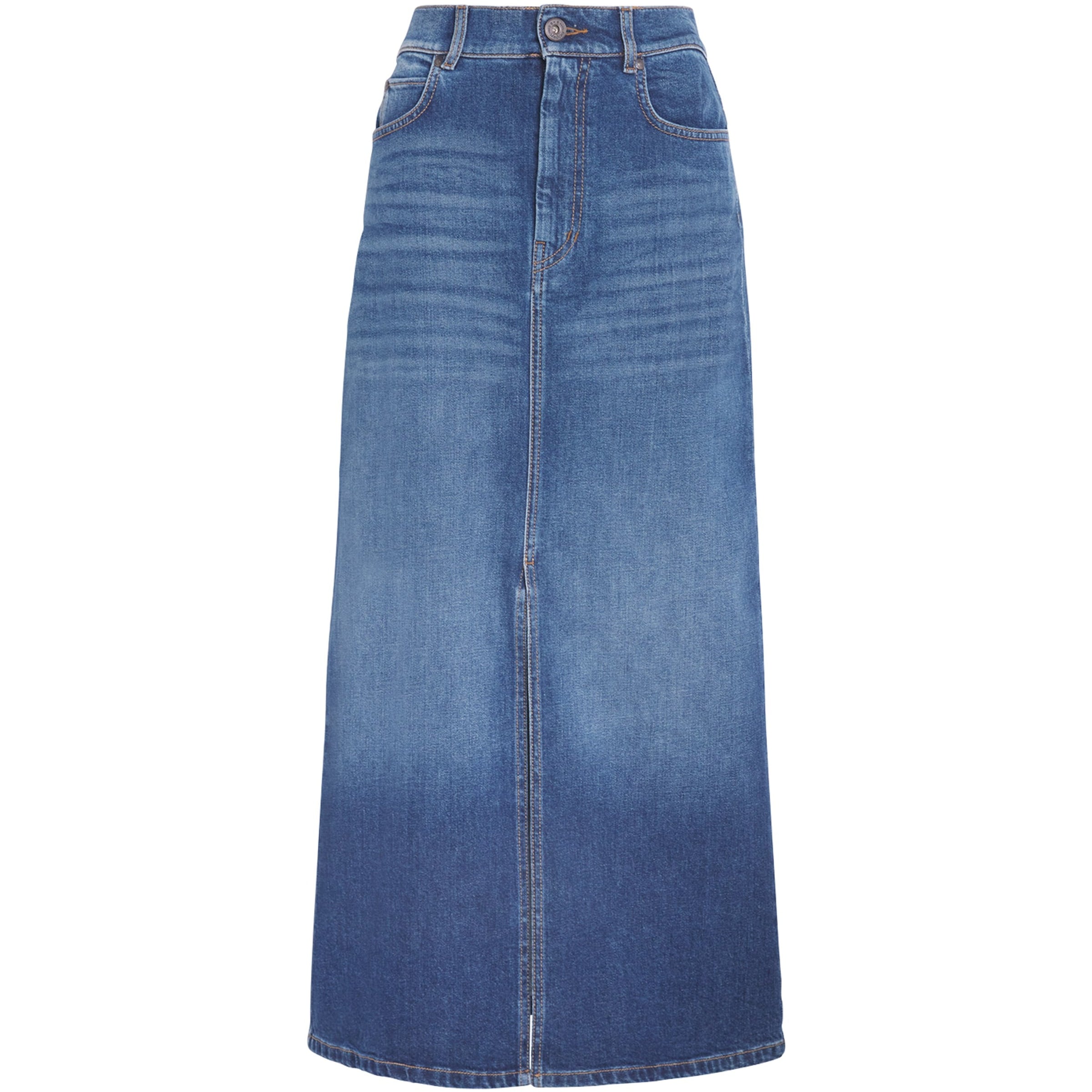 Weekend Max Mara Blue Denim Maxi Skirt