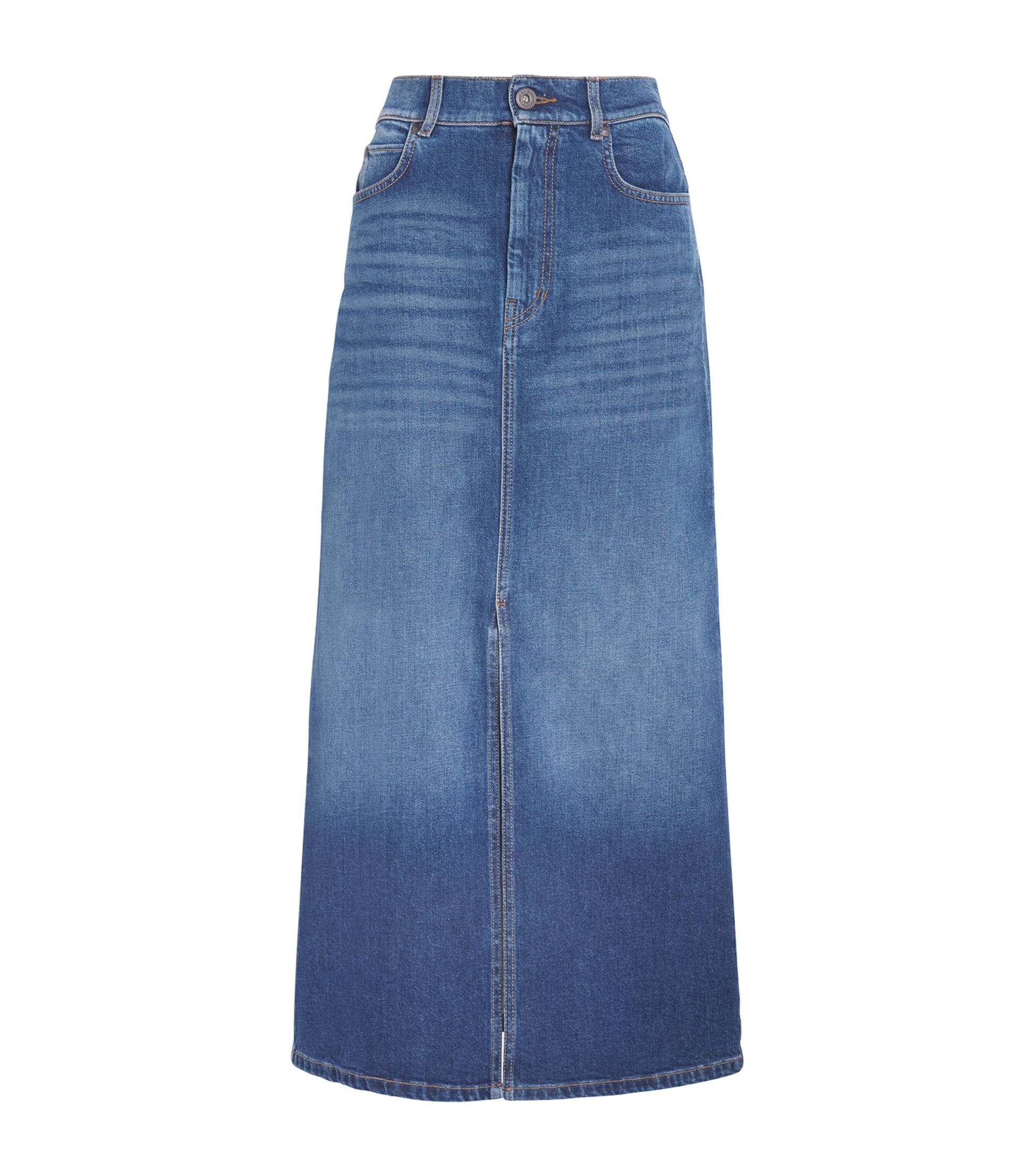 Weekend Max Mara Blue Denim Maxi Skirt
