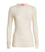 MAX&Co. White Lace Long-Sleeve T-Shirt