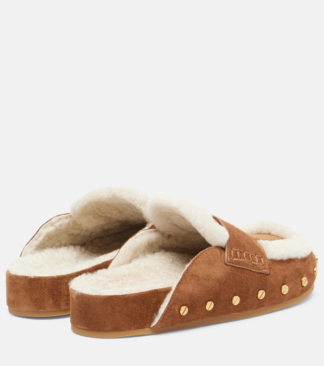 Veronica Beard - Fenix shearling-lined suede mules